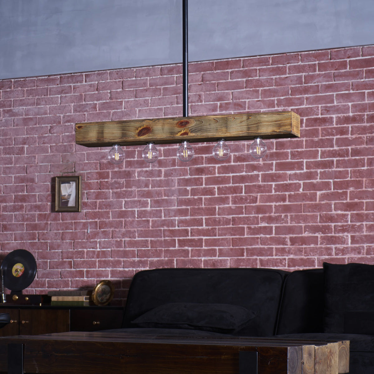 Kilo Wood Beam Island Chandelier