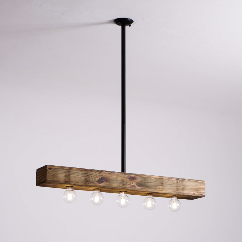 Kilo Wood Beam Island Chandelier
