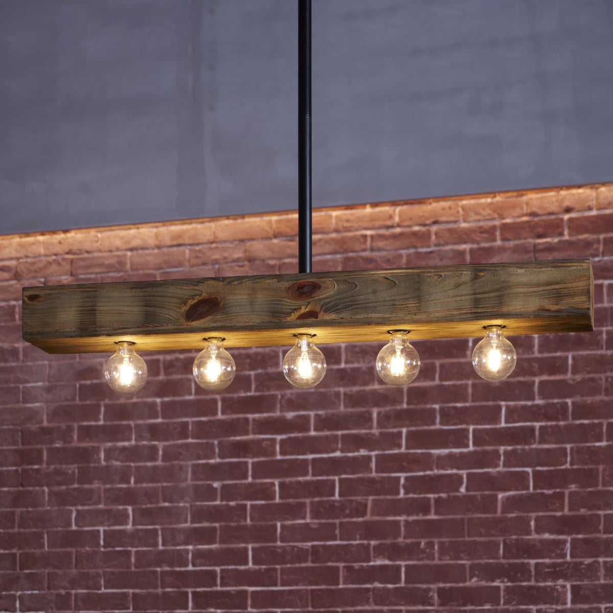 Kilo Wood Beam Island Chandelier