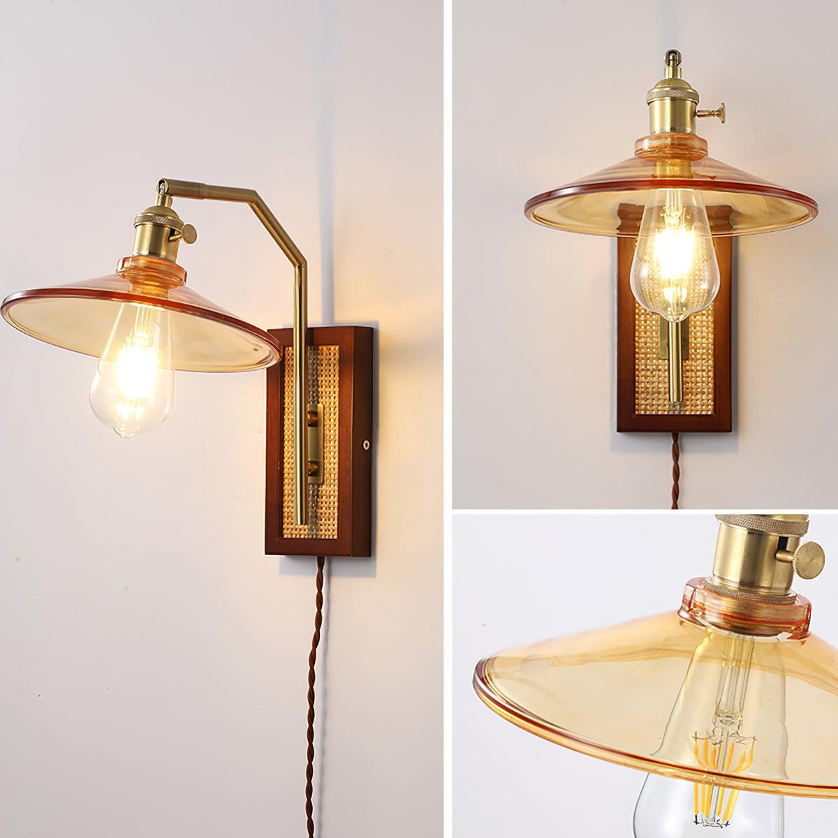 Brix Premium Nordic Art Glass Bamboo Wall Lamp