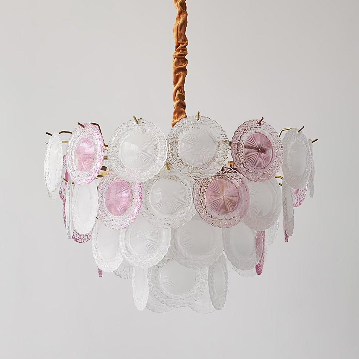 Celinine Chandelier Glass Disc Layered Playful