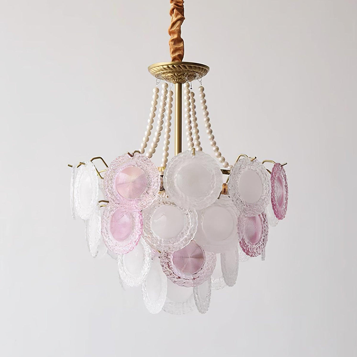 Celinine Chandelier Glass Disc Layered Playful