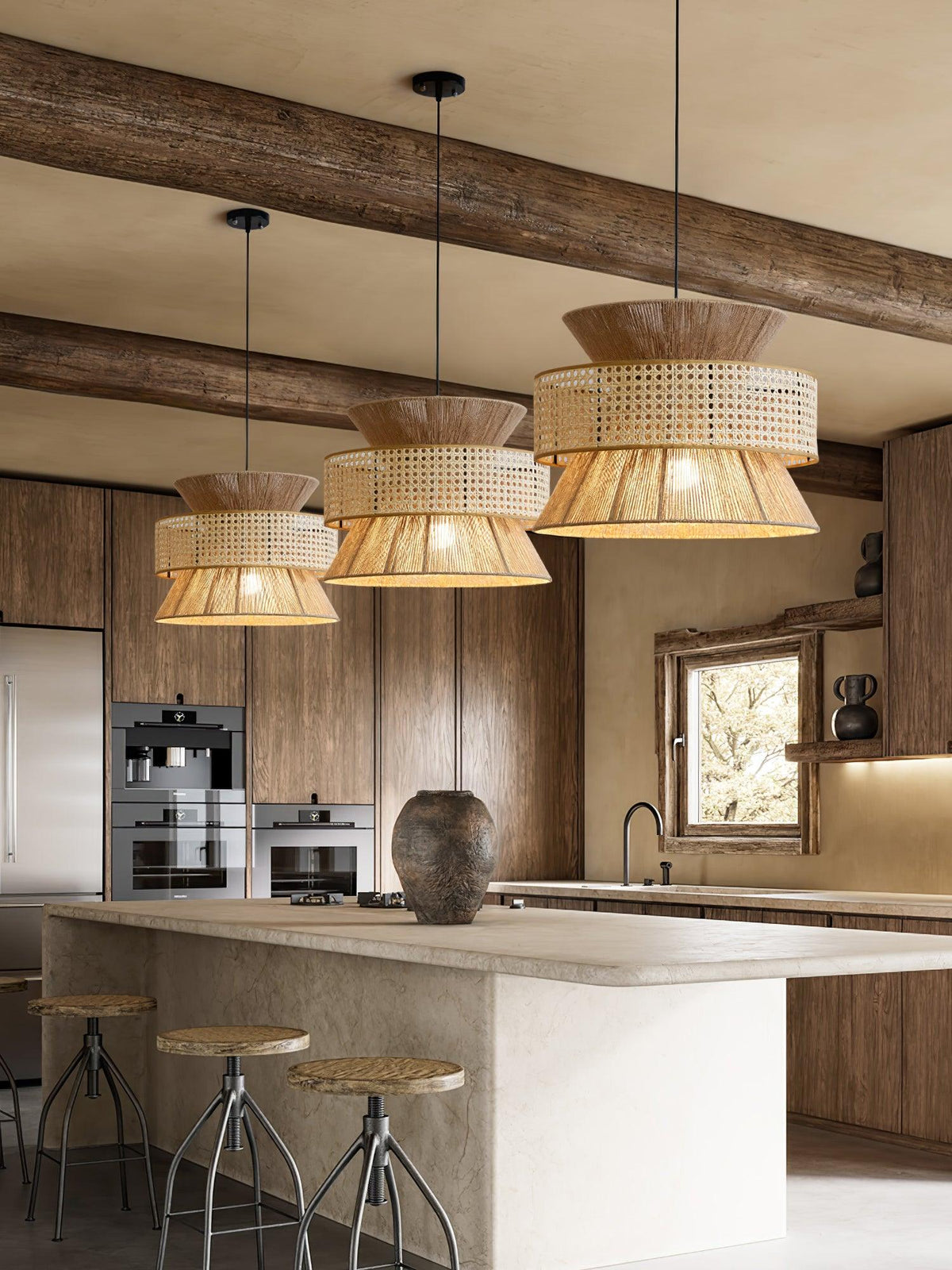 Aria Bohemian Bamboo Pendant Lamp