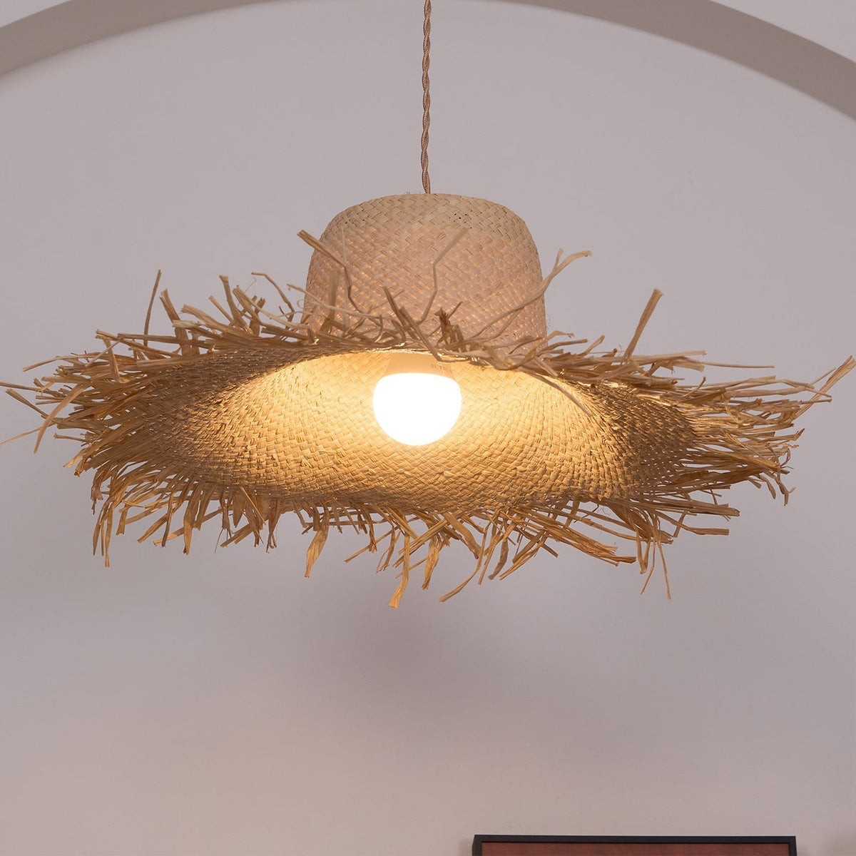 Vocan Rattan Vintage Pendant Light