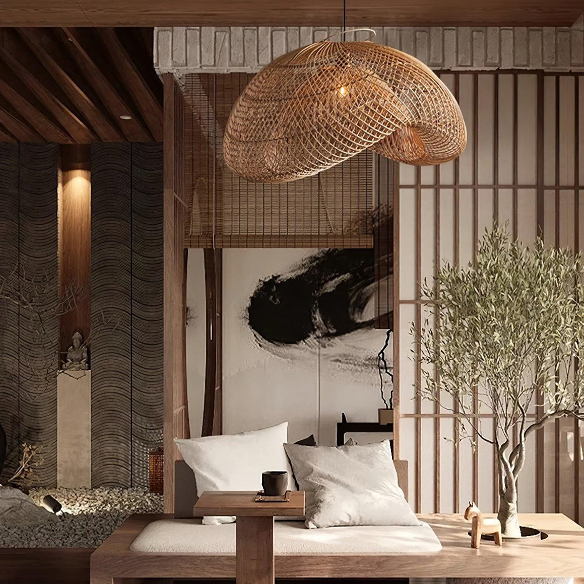 Averon Rattan Vintage Pendant Light