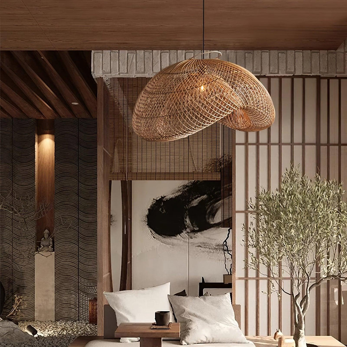 Averon Rattan Vintage Pendant Light