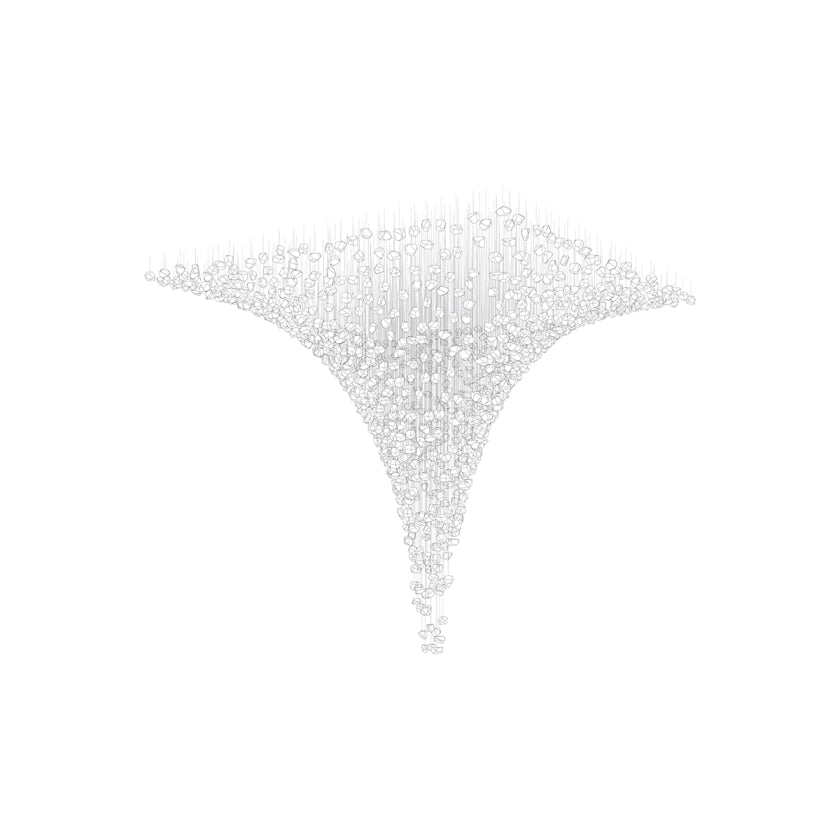 Xejan Raw Crystal Chandelier