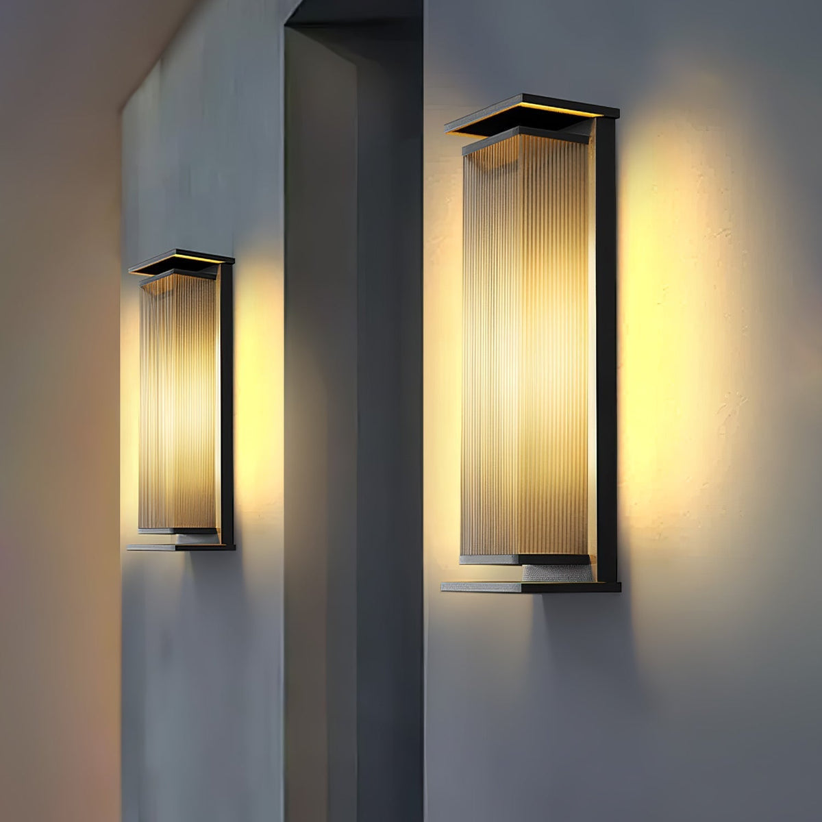 Erivan Rectangular Box Outdoor Wall Lamp
