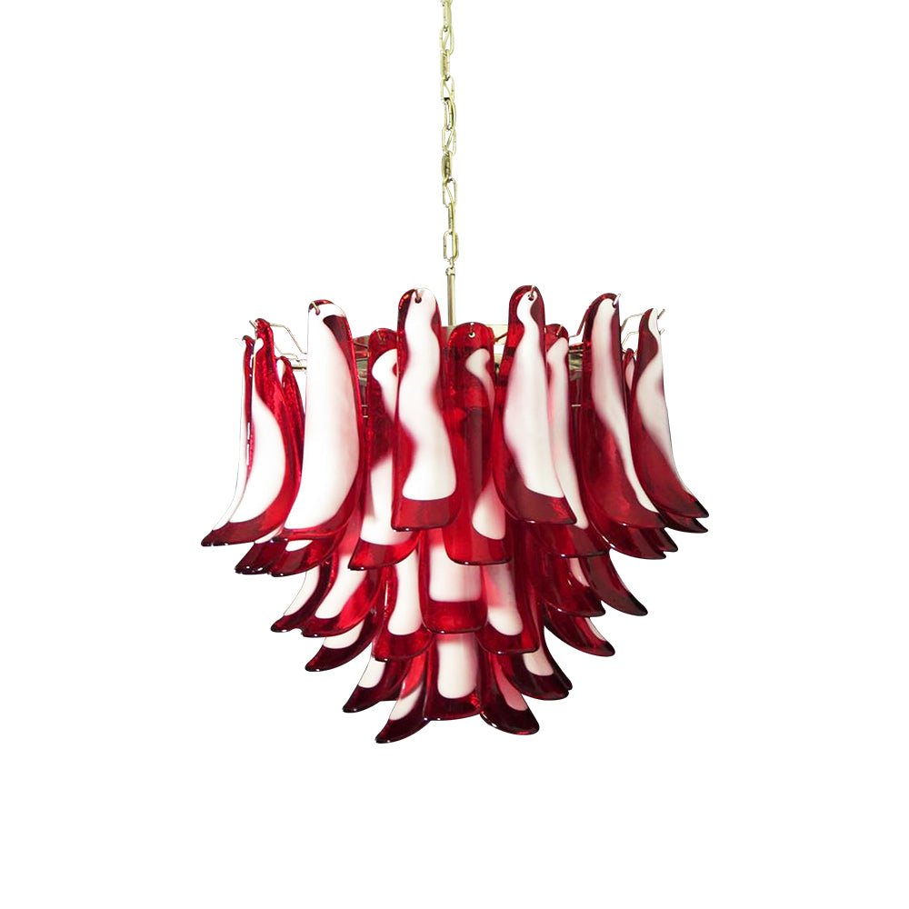 Teriaiel Chandelier Red Murano Petals