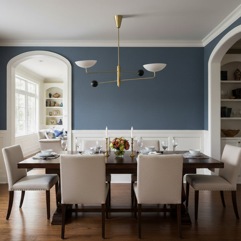 Vela Brass  two-head ceiling chandelier