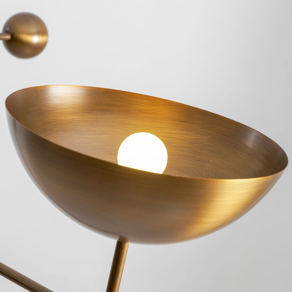 Vela Brass  two-head ceiling chandelier
