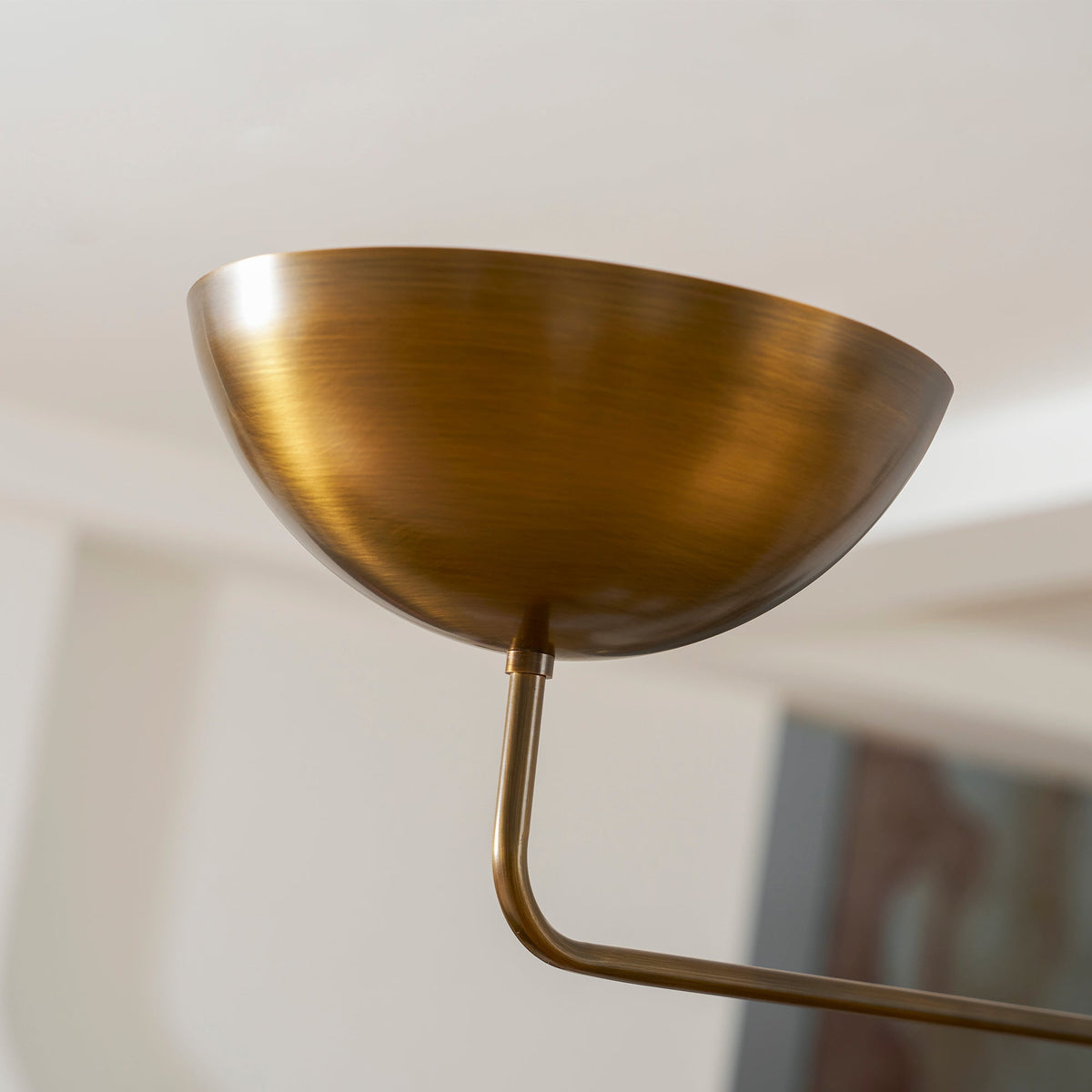 Vela Brass  two-head ceiling chandelier