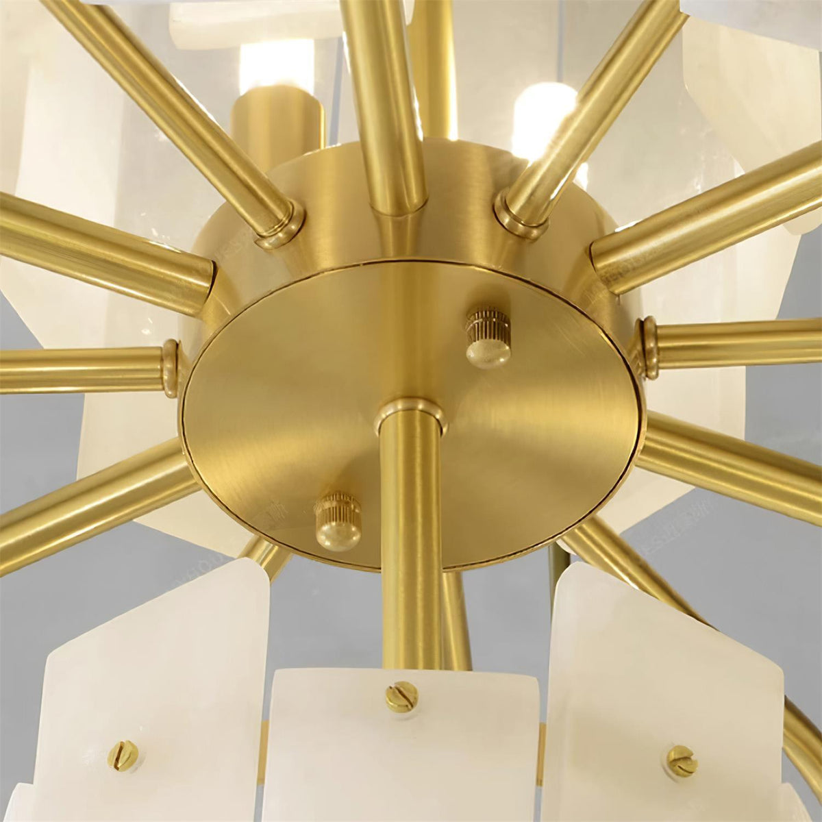 Soraya Art Deco Alabaster Chandelier Light