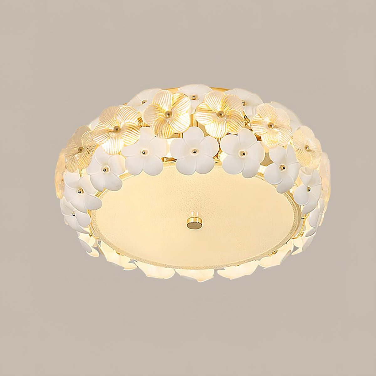 Regina Art Flowers Glass Ceramics Ceiling Lamp