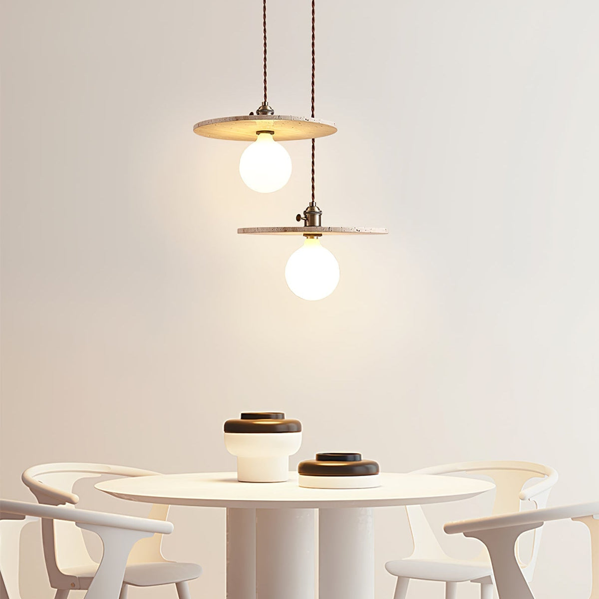 Tavaora Minimalist Travertine Pendant Light