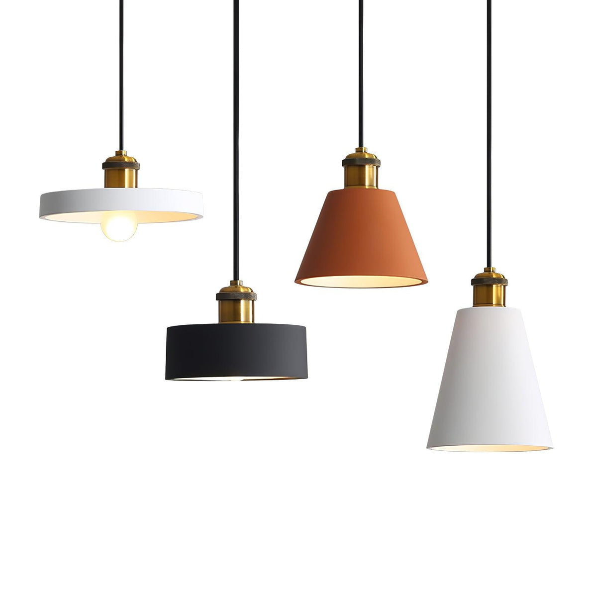 Trio Industrial Resin Pendant Lamp
