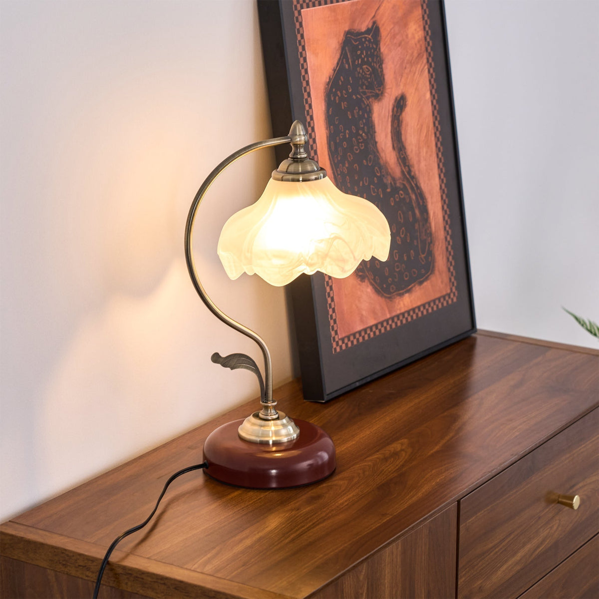 Velivise Retro Flower Table Lamp