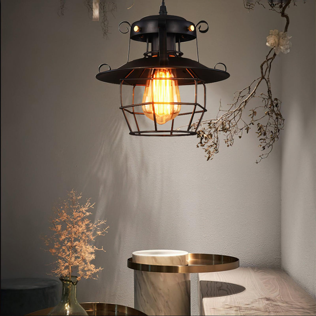 Harbor Vintage Birdcage Pendant Light