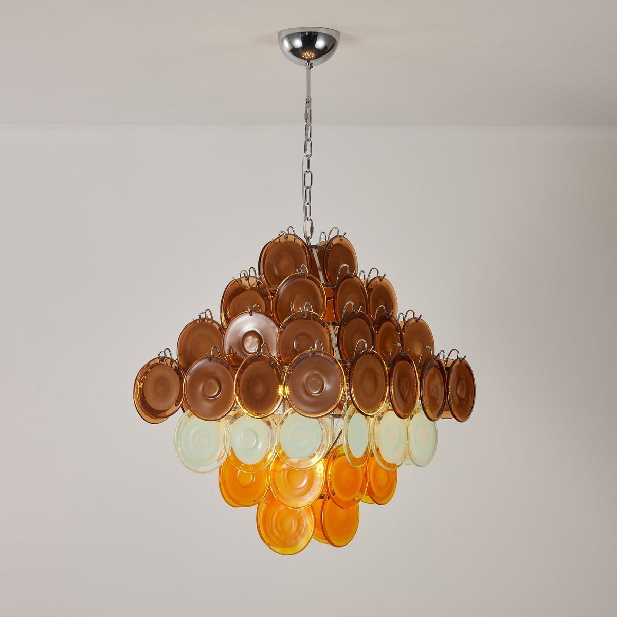 Eirereon Chandelier Retro Glass Disc Multicolor Vintage