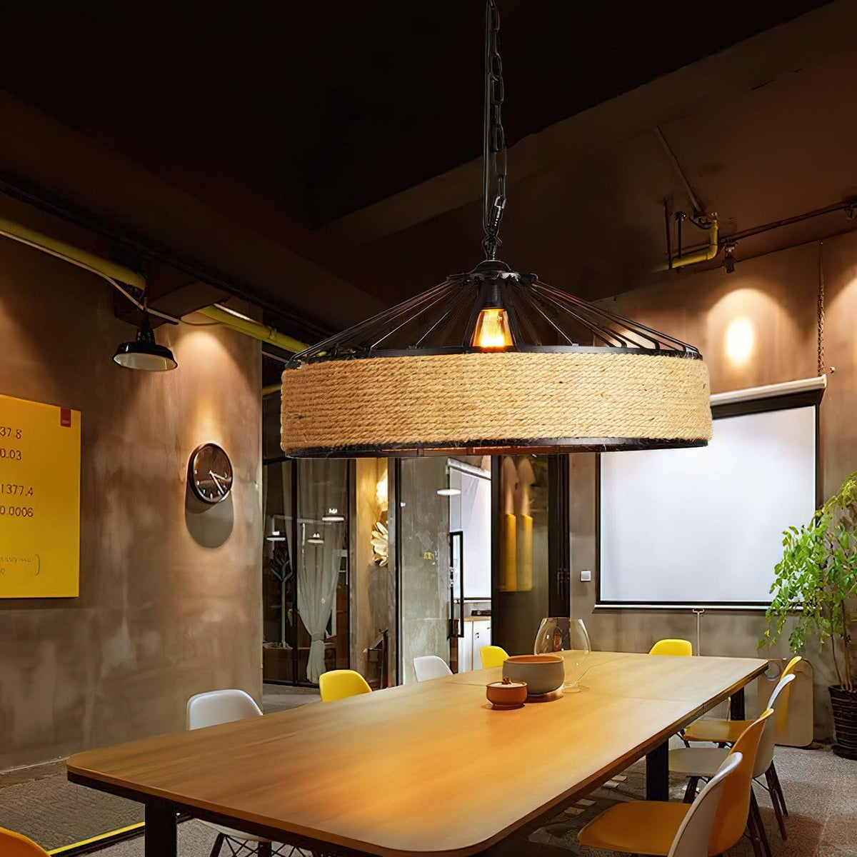 Yavmis Retro Hemp Rope Exquisite Pendant Light