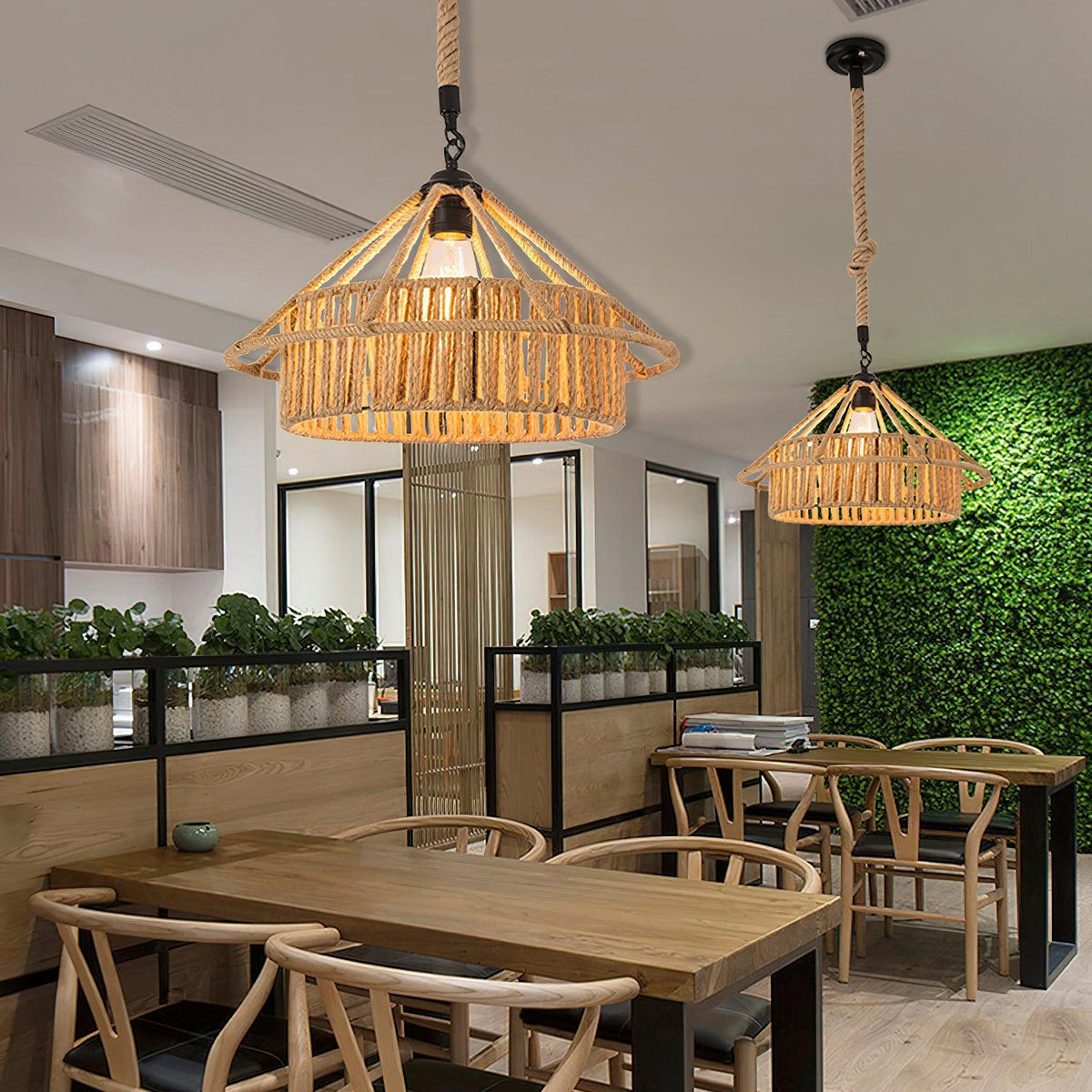 Yavmis Retro Hemp Rope Exquisite Pendant Light