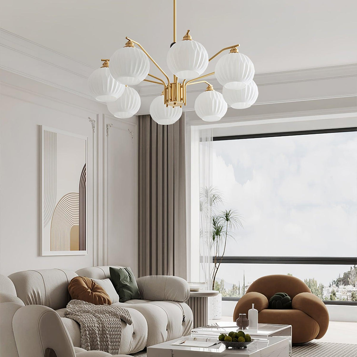 Nytheos Luxurious Brass Chandelier