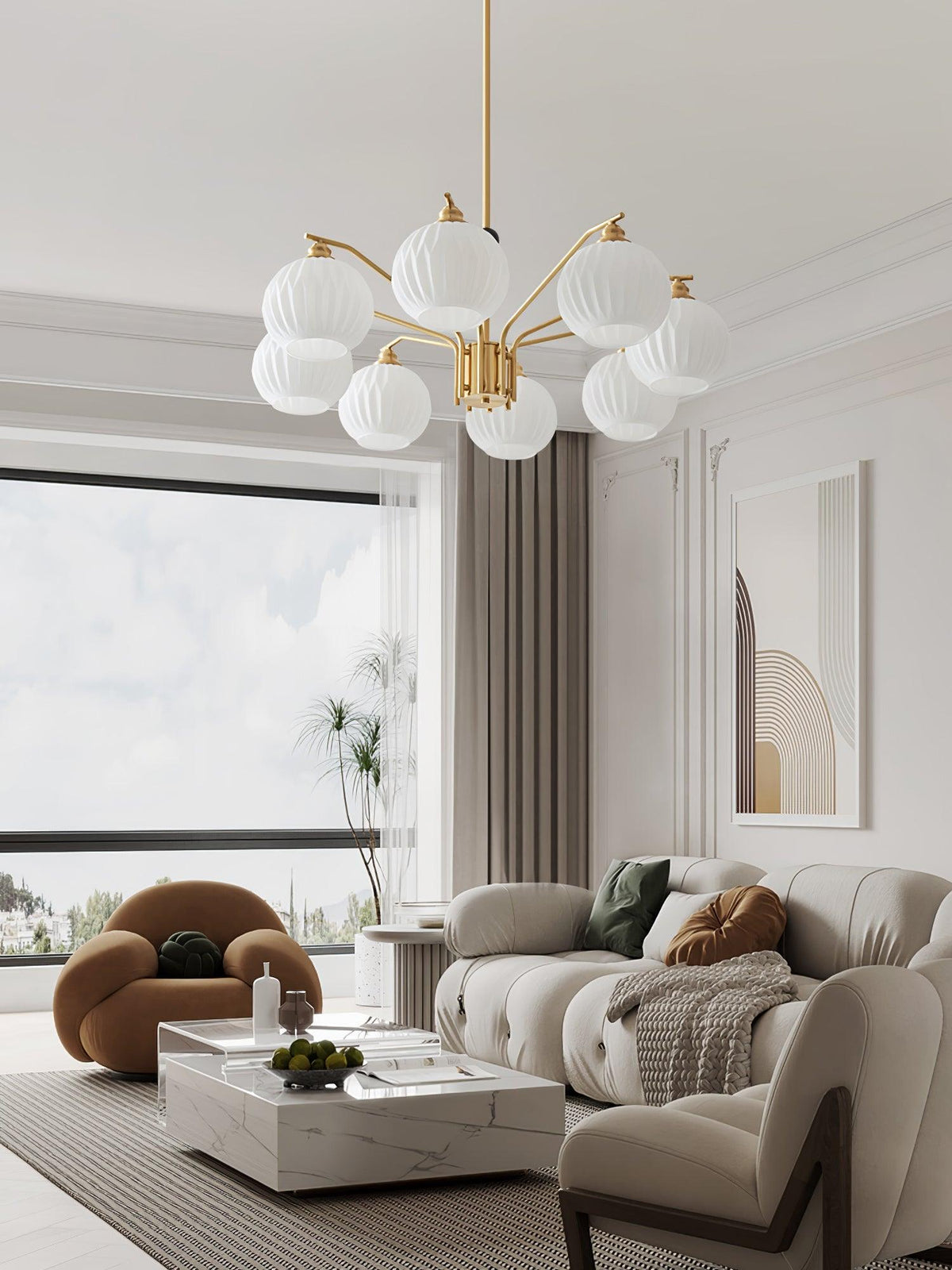 Nytheos Luxurious Brass Chandelier