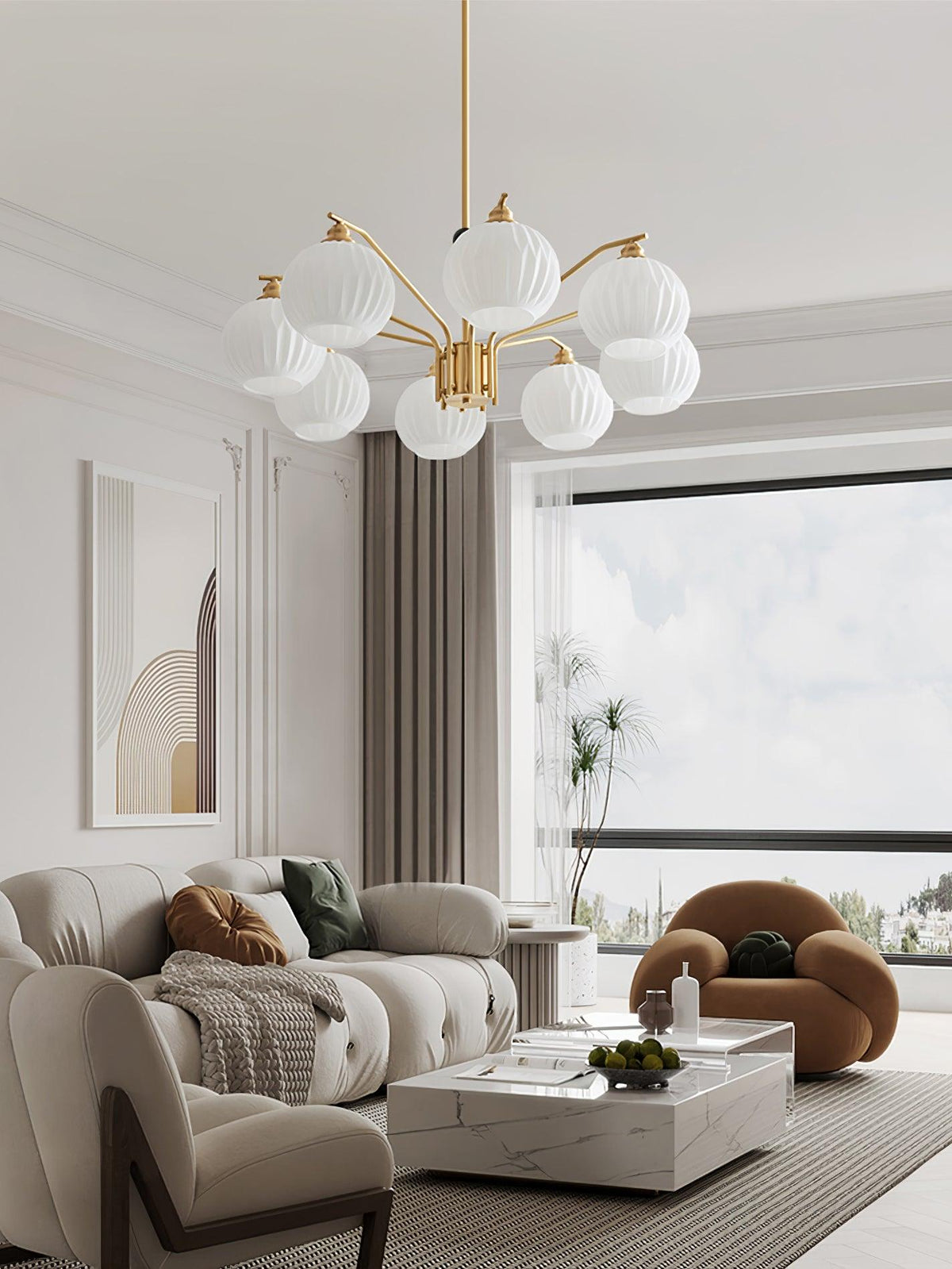 Nytheos Luxurious Brass Chandelier