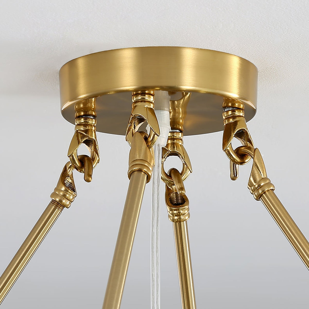 Veluaya Ceiling Light Ribbed Shell Glass Gold
