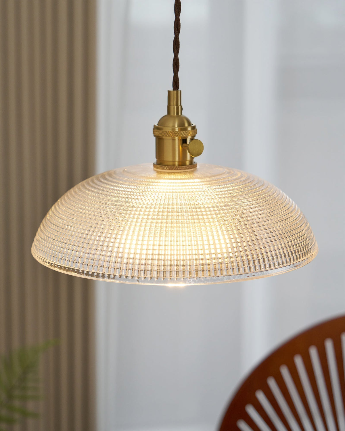 Crinel Brass & Glass Pendant Light