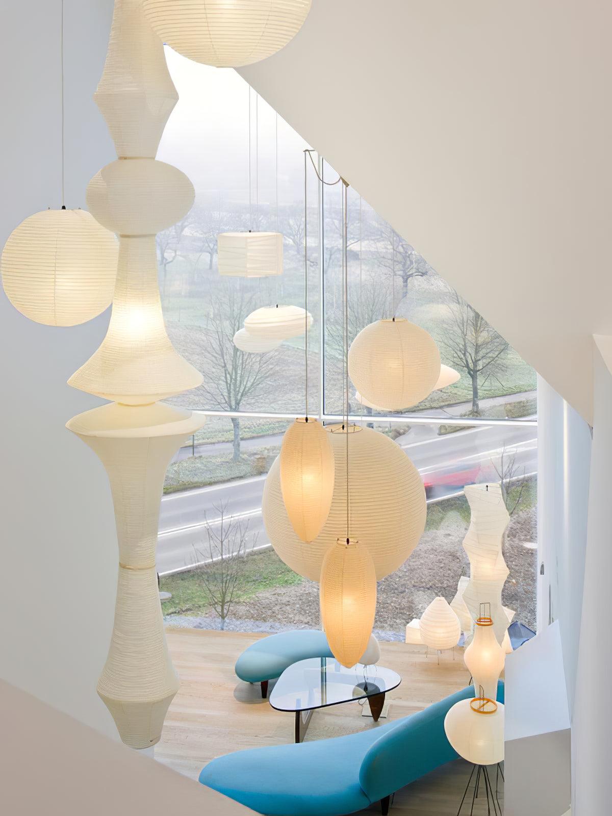 Isalo Washi Paper E Pendant Light