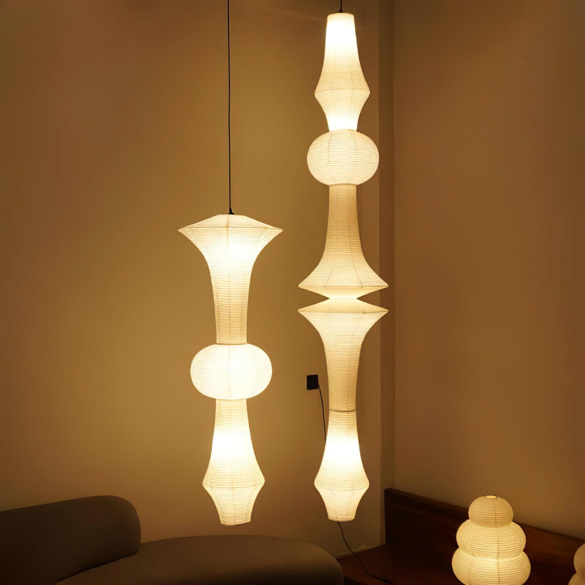 Isalo Washi Paper E Pendant Light