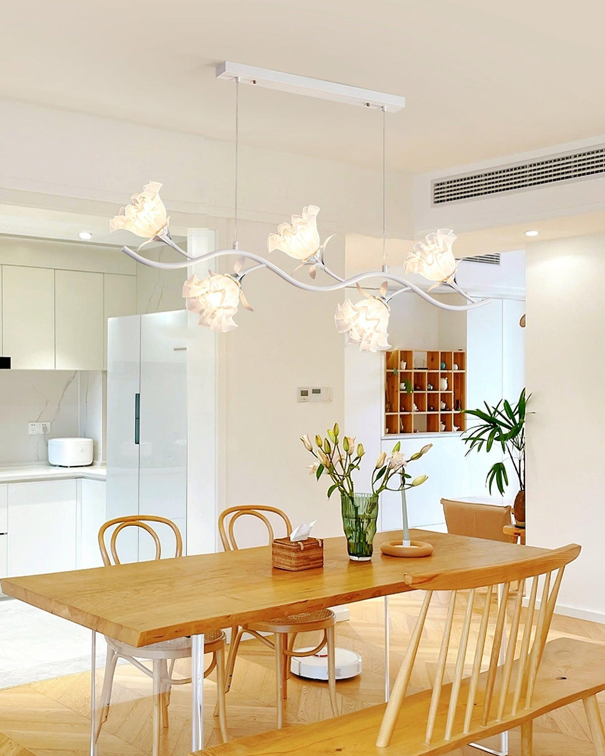 Liorareon Chandelier Floral Glass