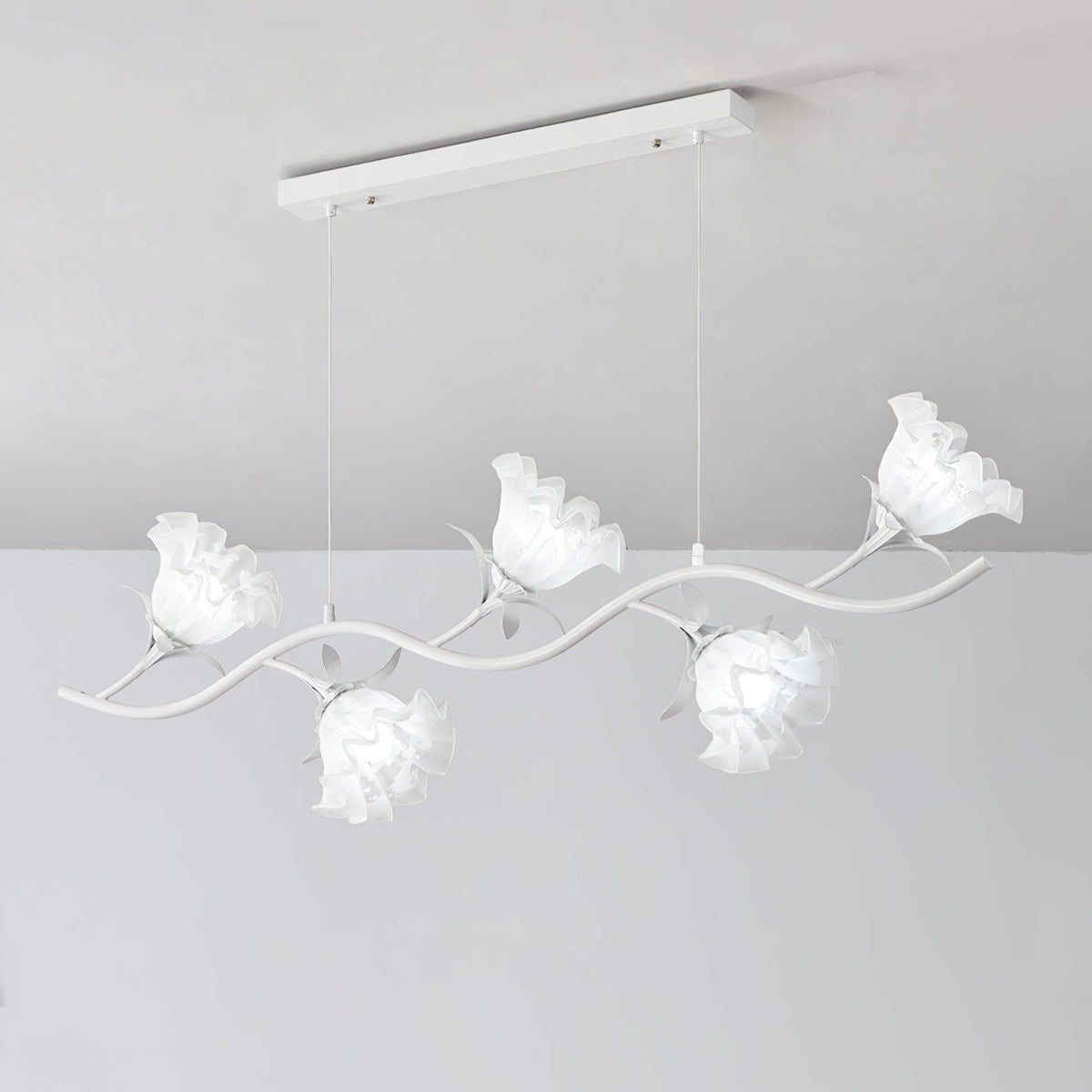Liorareon Chandelier Floral Glass