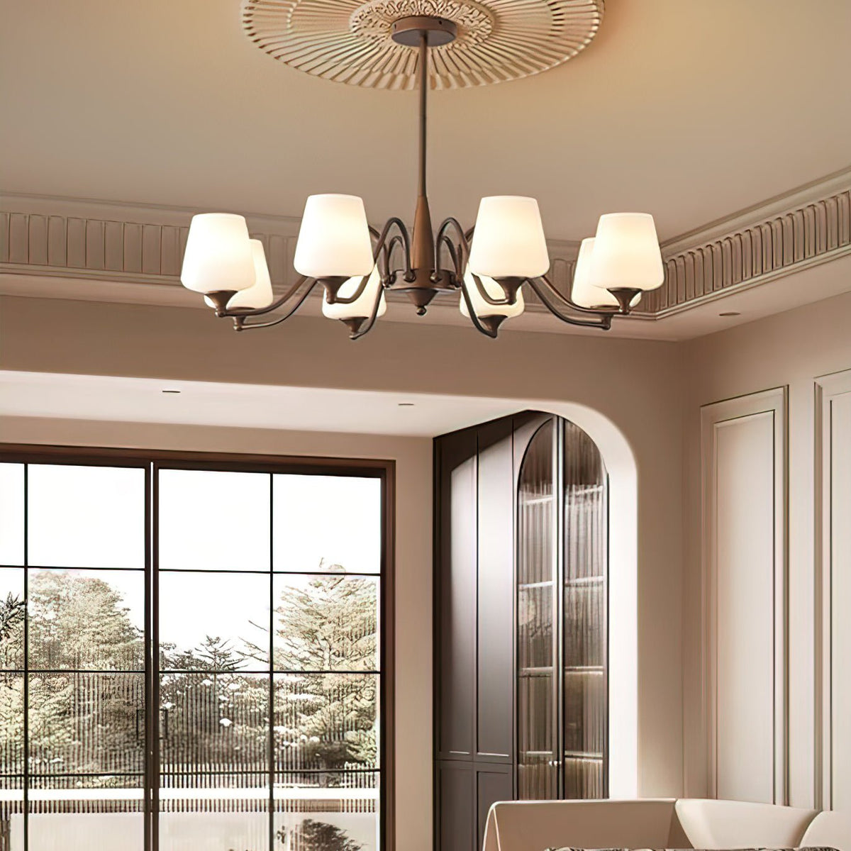 Velelaria Chandelier Frosted Glass Shades