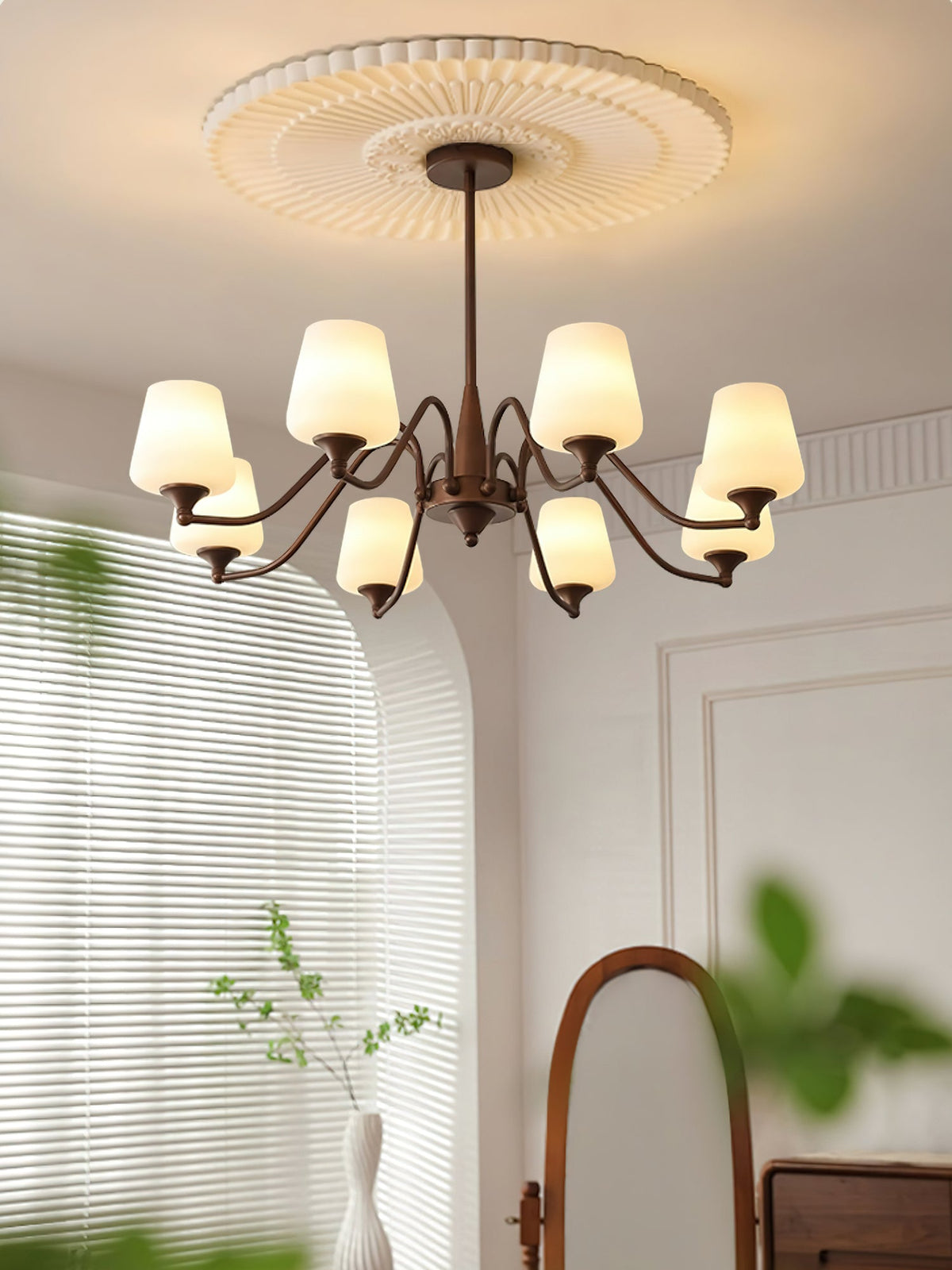 Velelaria Chandelier Frosted Glass Shades