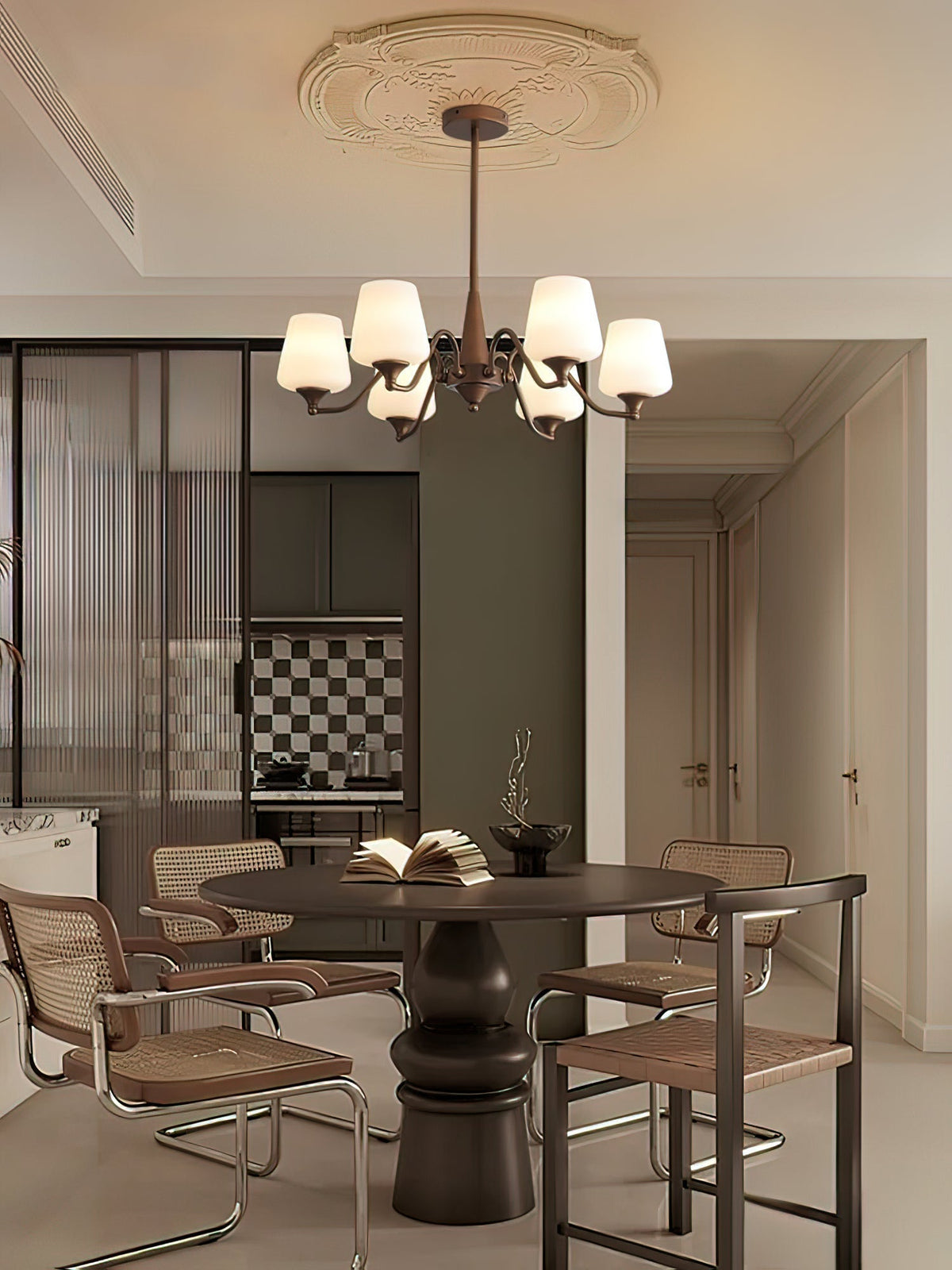 Velelaria Chandelier Frosted Glass Shades