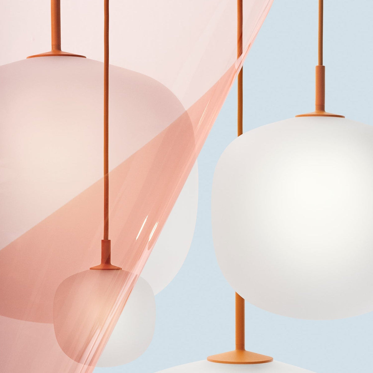Etienne Pendant Lamp Semi-transparent Glass