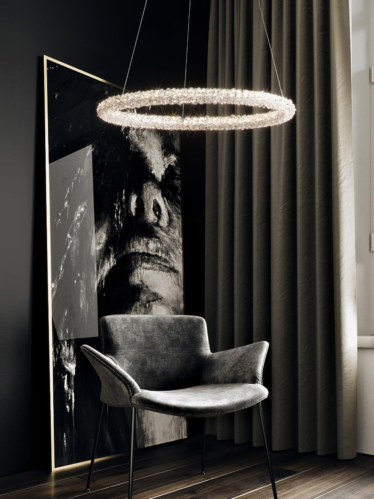 Seleira Chandelier Ring Crystal LED