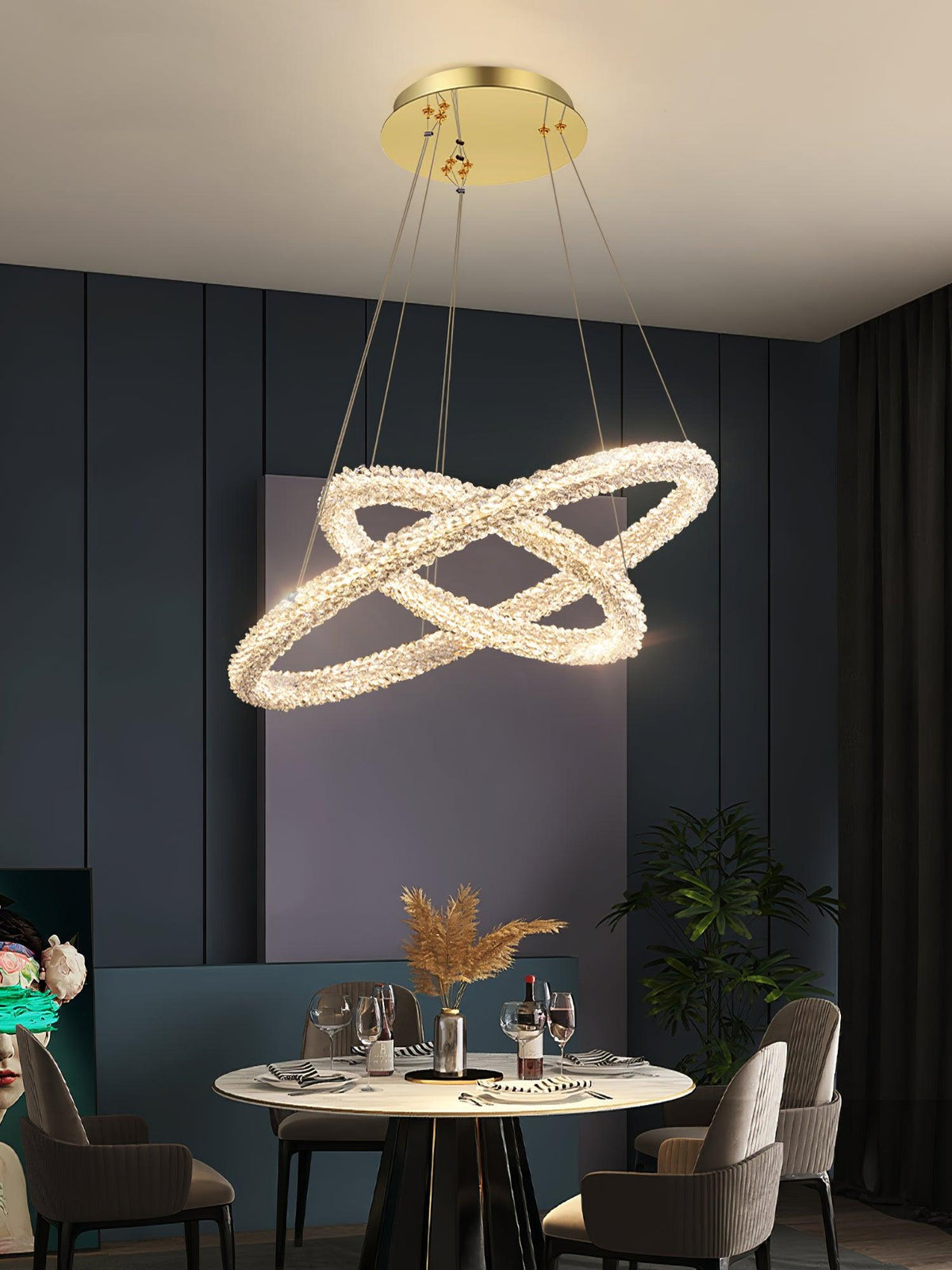 Seleira Chandelier Ring Crystal LED