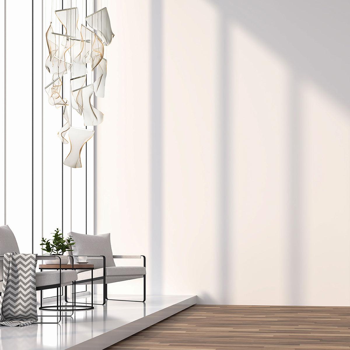 Lucuian Chandelier Acrylic LED Abstract Floating