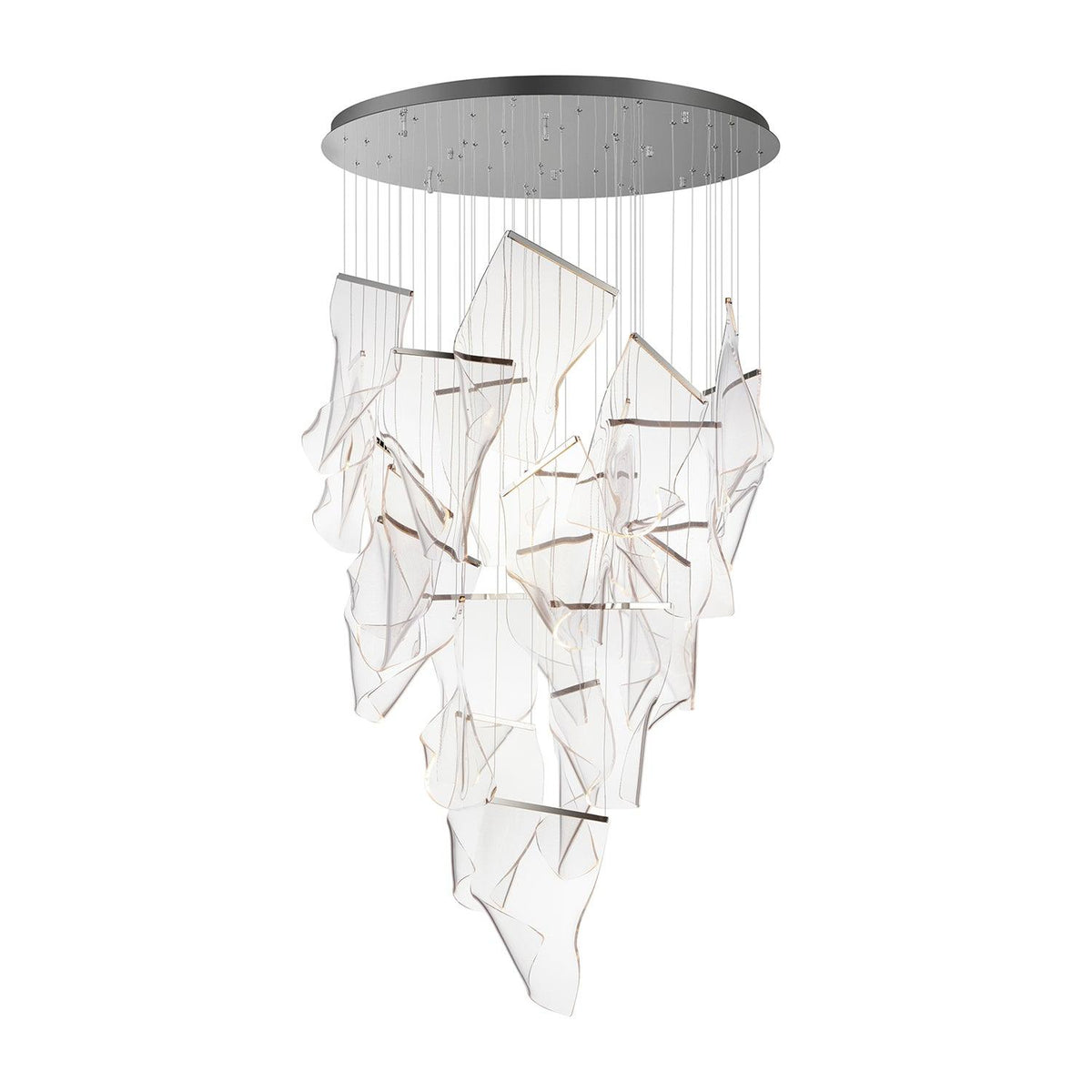 Lucuian Chandelier Acrylic LED Abstract Floating