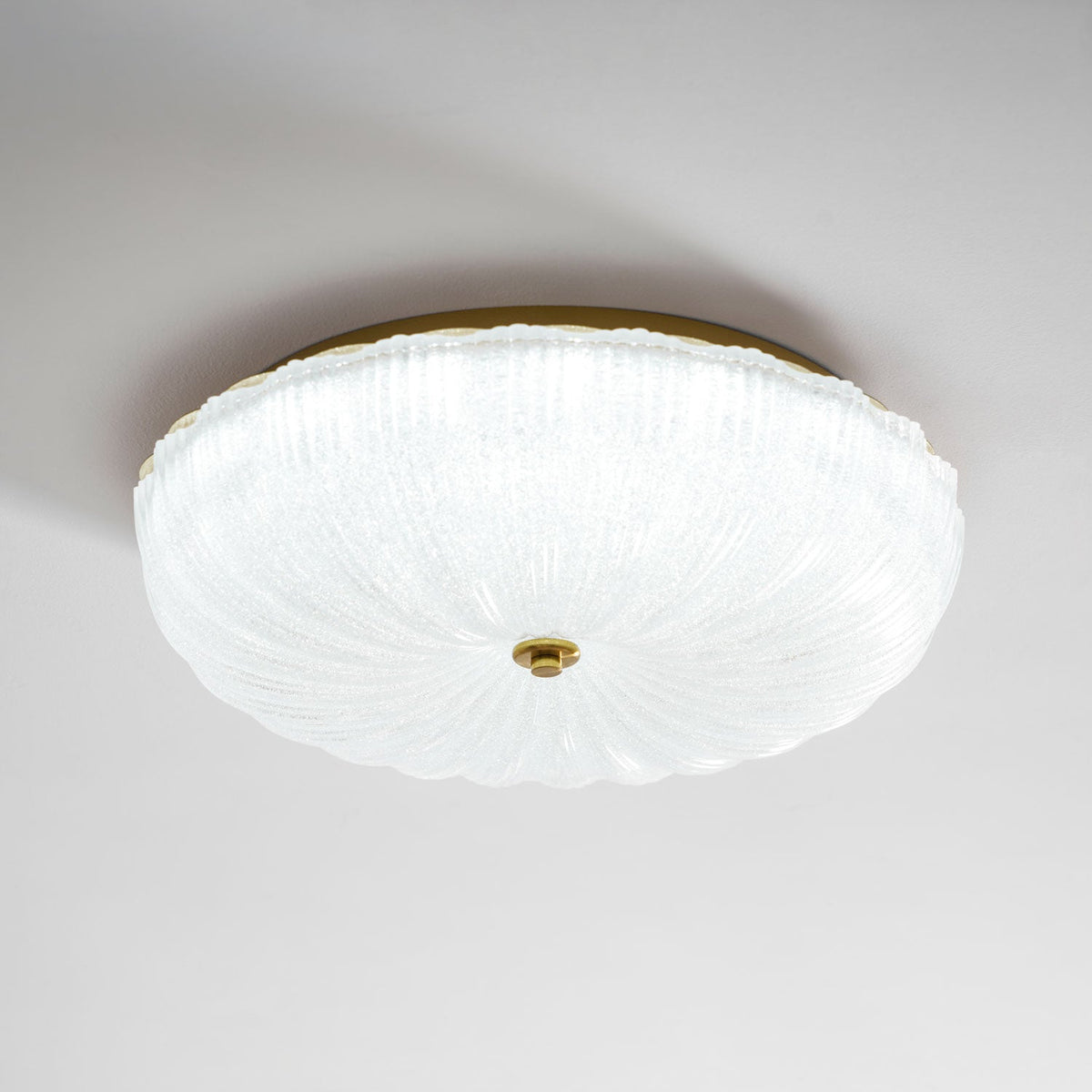 Enxia Ripple Glass Flush Mount Ceiling Light