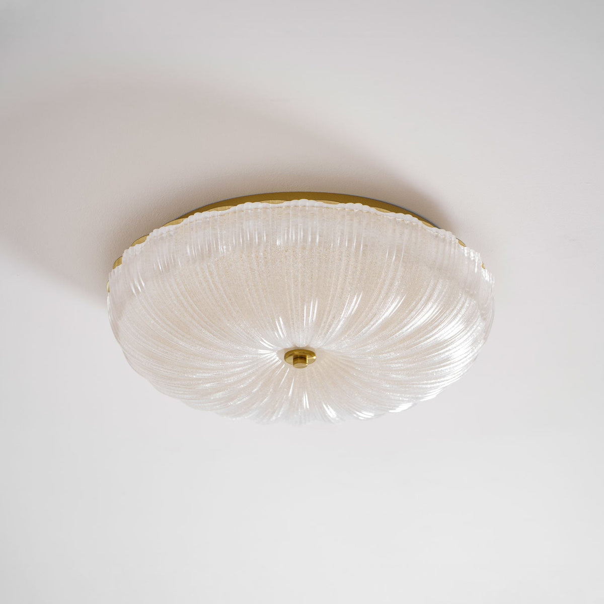 Enxia Ripple Glass Flush Mount Ceiling Light