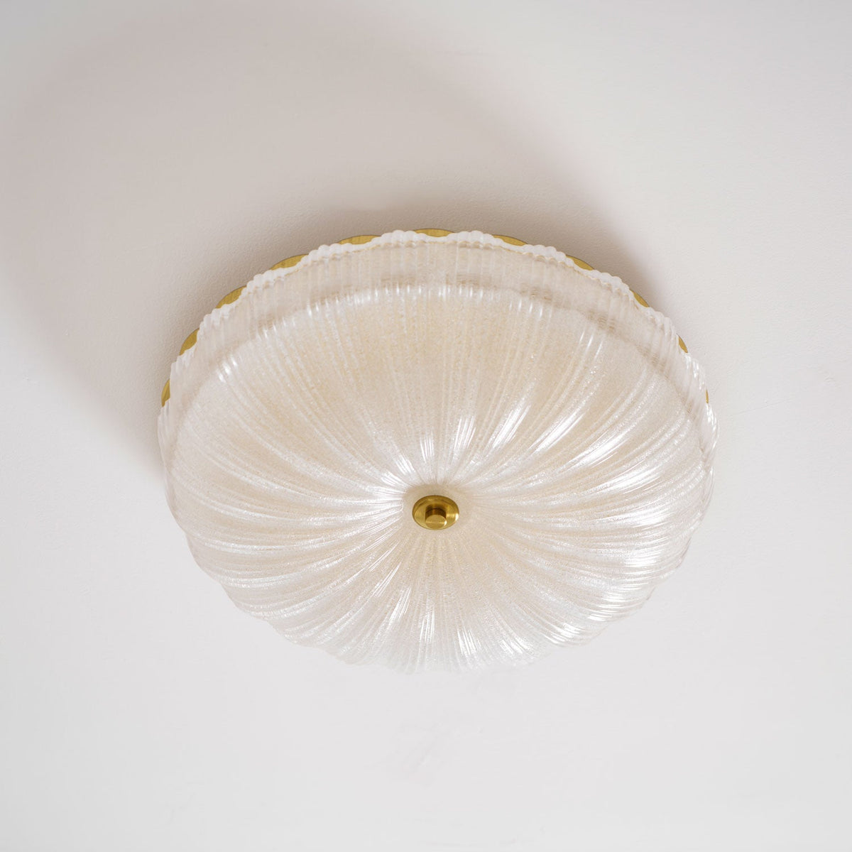 Enxia Ripple Glass Flush Mount Ceiling Light
