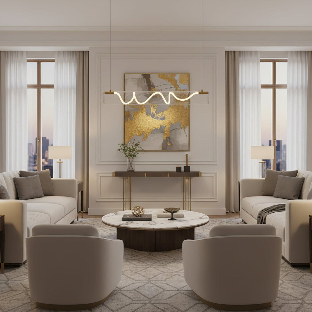 Ripple Linear Pendant Lamp