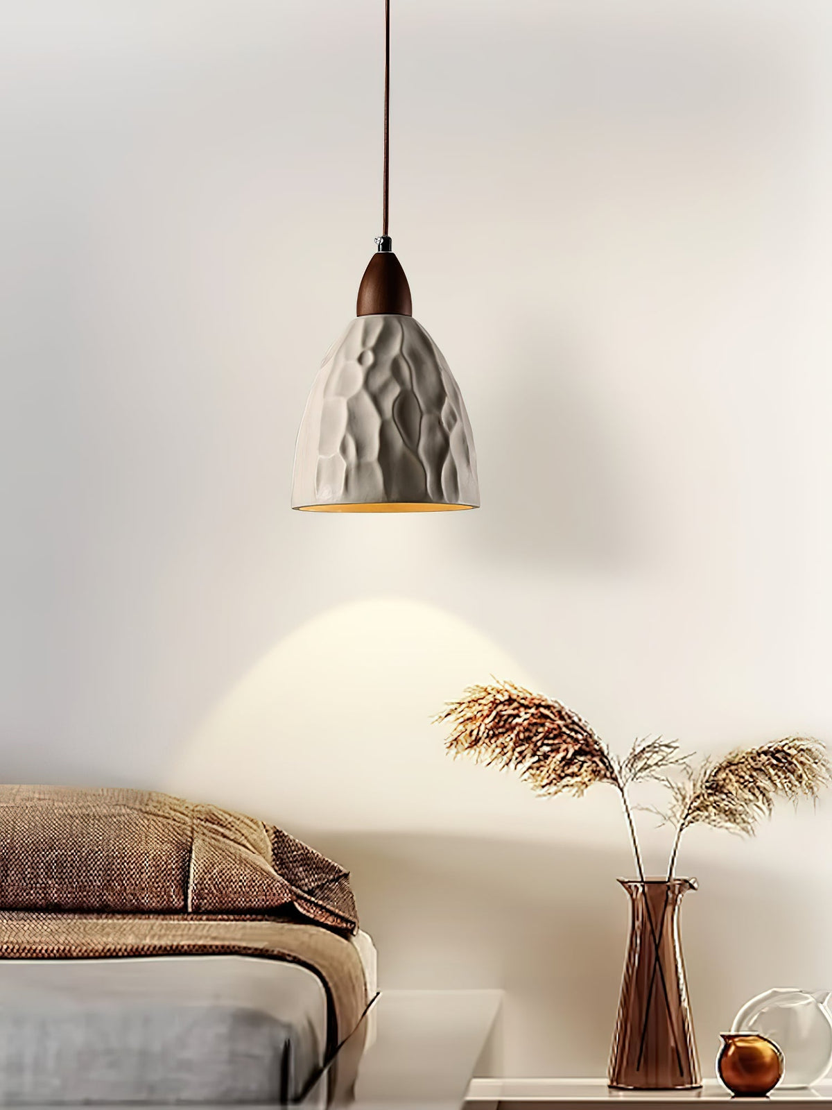 Osilora Premium Nordic Art Ripple Wood Pendant Light