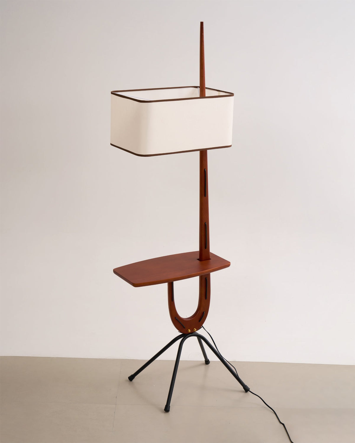 Vemara Mid Century Wood Floor Lamp