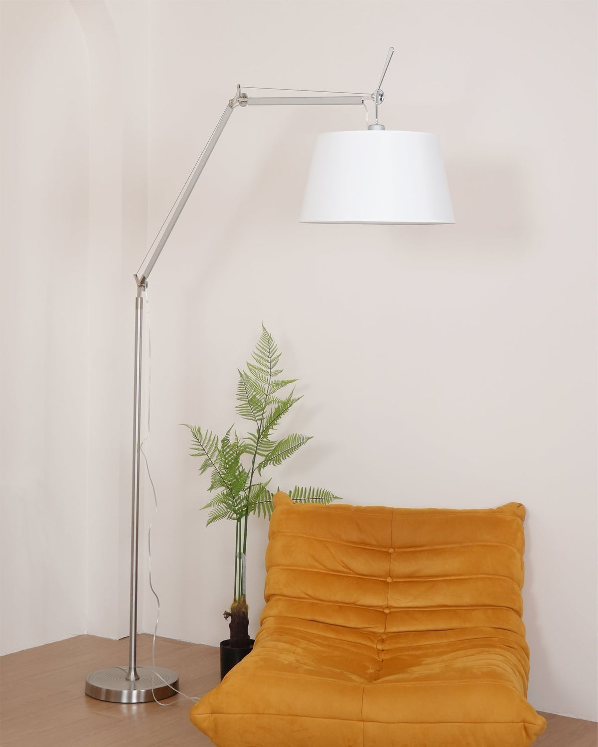 Ciroce Fabric Industrial Floor Lamp