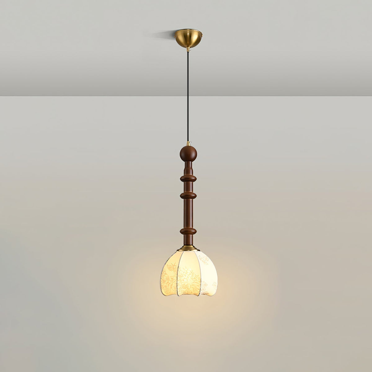 Yovelis Vintage Wood Pendant Lamp